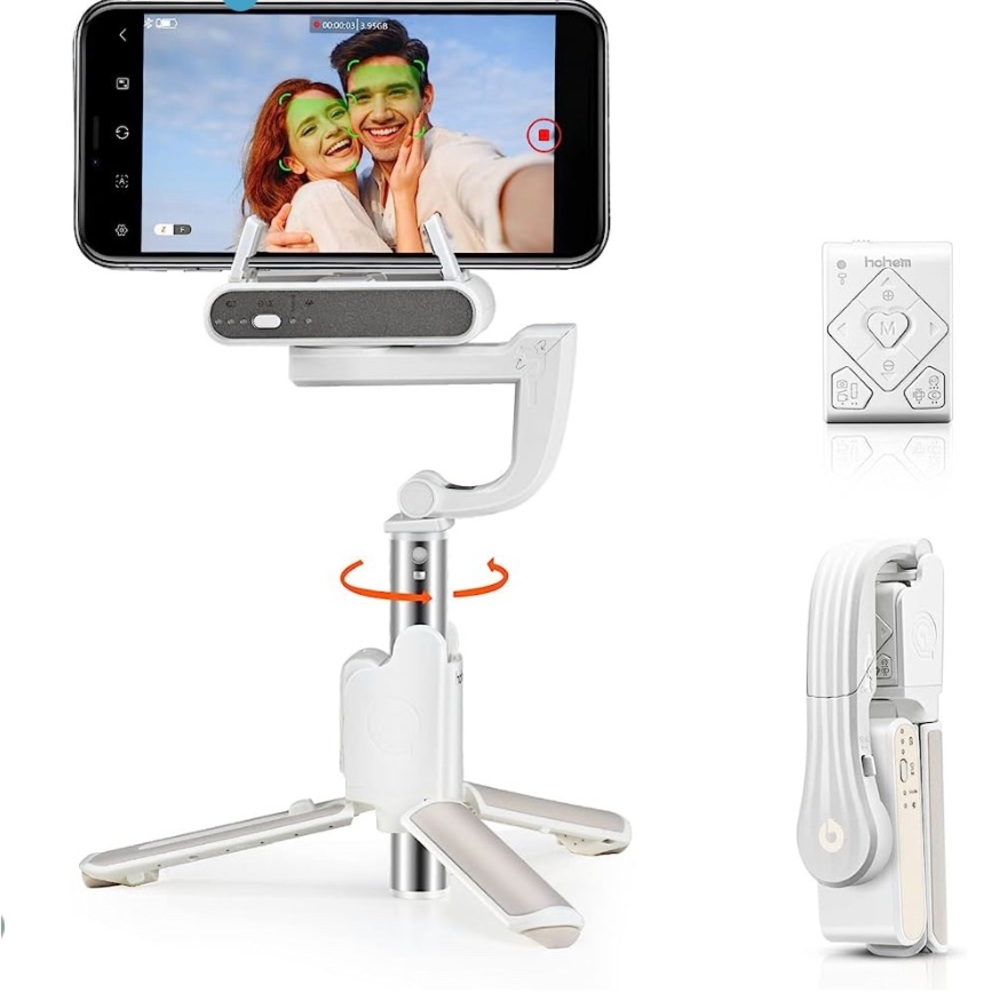 Selfie Stick Gimbal Stabilizer 360°Tripod Wireless Remote Extendable Stick